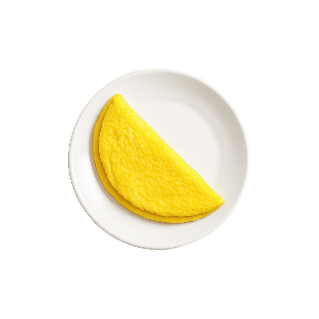 Assiette avec omelette